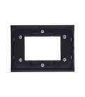 PLACA CLASSIC VIMAR ARKÉ 3 MÓDULOS METAL NÍQUEL NEGRO (19653.10) / 122X90MM