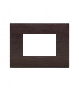 PLACA CLASSIC VIMAR ARKÉ 3 MÓDULOS MADERA WENGÉ (19653.41) / 122X90MM