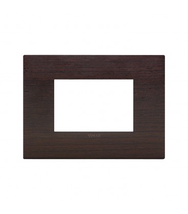 PLACA CLASSIC VIMAR ARKÉ 3 MÓDULOS MADERA WENGÉ (19653.41) / 122X90MM