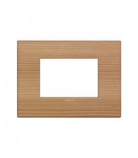 PLACA CLASSIC VIMAR ARKÉ 3 MÓDULOS MADERA LÁRICE (19653.43) / 122X90MM