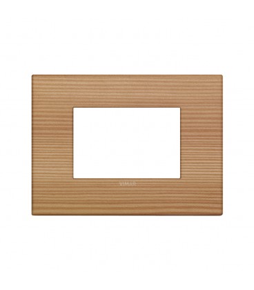 PLACA CLASSIC VIMAR ARKÉ 3 MÓDULOS MADERA LÁRICE (19653.43) / 122X90MM