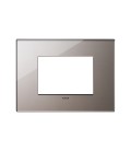 PLACA VIMAR EIKON EXÉ 3 MÓDULOS CRISTAL ESPEJO BRONCE BRILLANTE (22653.76) / 122X90MM