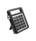 KIT SOLAR LED STUDIO PORTATIL COB MÁS LINTERNA Y 2 FOCOS USB CON CABLE DE 4 PUNTAS 5W 5000K 450LM IP65 / 315X210MM