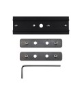 CONECTORES METALICOS LED STUDIO PARA RIEL MAGNÉTICO EMBUTIDO NEGRO / 68X21MM