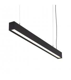 LUMINARIA LINEAL LED STUDIO COLGANTE SOBREPUESTO UGR19 NEGRO 30W 3000K 220V IP20 / 1135X62X82MM