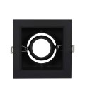 (X)PORTA MÓDULO LED STUDIO CAJA SIMPLE NEGRA IP20 PARA GU10 / 120X60MM