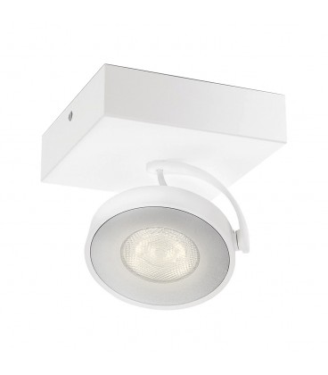 APLIQUE PHILIPS CLOCKWORK SIMPLE BLANCO 4.5WX1 LED 500LM LUZ CÁLIDA 2200K A 2700K