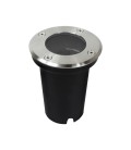 EMBUTIDO PISO LED STUDIO GRIS 100-240V IP67 PARA GU10 / Ø10.5x14CM