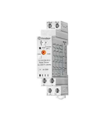 INTERRUPTOR ELECTRÓNICO DIMMER MASTER SALIDA 0-10V FINDER BLANCO MATE IP20