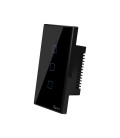 INTERRUPTOR DE PARED SONOFF DE 3 CANALES WIFI + RF NEGRO