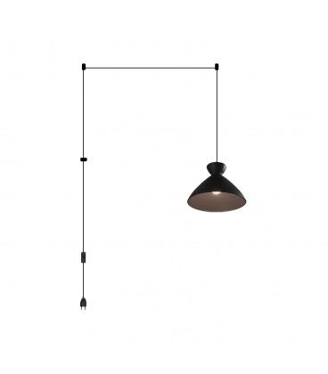 LÁMPARA MURO LED STUDIO VALENTINO GRIS OSCURO 220-240V IP20 PARA E27 / Ø300X210X6000 MM