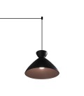 LÁMPARA MURO LED STUDIO VALENTINO GRIS OSCURO 220-240V IP20 PARA E27 / Ø300X210X6000 MM