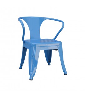 SILLA DE METAL PARA NIÑOS AZUL 430X420X540 MM