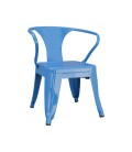 SILLA DE METAL PARA NIÑOS AZUL 430X420X540 MM