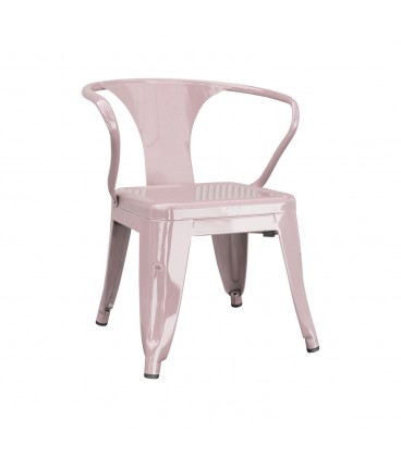 SILLA DE METAL PARA NIÑOS ROSA 430X420X540 MM