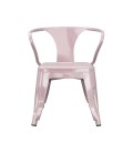 SILLA DE METAL PARA NIÑOS ROSA 430X420X540 MM