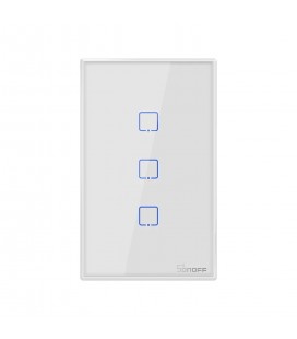 INTERRUPTOR DE PARED SONOFF DE TRES CANALES WIFI MÁS RF