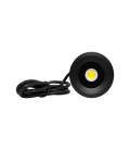 PUNTO LUZ LED PARA MUEBLE 3W 3000K DIMEABLE CARCAZA NEGRA 220V COB ÁNGULO 90° Φ58×14MM IP 67