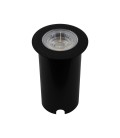 EMBUTIDO PISO 10W COB 3000K 12V CARCAZA NEGRA ANGULO 45º Φ78X85MM IP67 (CONECTOR A PRUEBA DE AGUA)