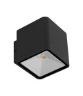 APLIQQUÉ MURO CUBE COB 6W 3000K 120º GRIS OSCURO ALUMINIO IP54 105X90X90MM