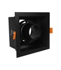 PORTA MODULO GU10 CUADRADO NEGRO MATE IP20 115X115MM