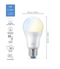 AMPOLLETA WIZ LED WIFI A60 9W E27 BLANCO DIMERIZABLE 220V 2700k A 6500K