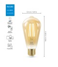 AMPOLLETA WIZ LED WIFI FILAMENTO AMBAR ST64/27 6.9W DIMERIZABLE 220V 2200K