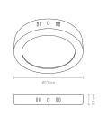 Plafón Sobrepuesto Redondo Blanco 12w 5500k 120º Ip20