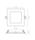 Panel Slim Cuadrado 6w 3000k Smd 2835 120x12mm