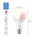 AMPOLLETA E27 WIZ INTELIGENTE 13W LUZ RGB CÁLIDA A FRIA