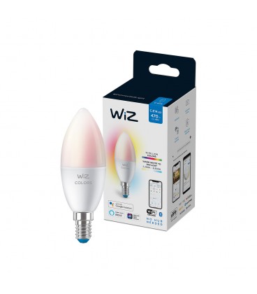 AMPOLLETA E14 WIZ INTELIGENTE 4.9W LUZ RGB CÁLIDA A FRIA