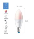 AMPOLLETA E14 WIZ INTELIGENTE 4.9W LUZ RGB CÁLIDA A FRIA