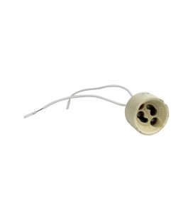 CONECTOR BASE GU10 LED STUDIO C179 + CABLE DE 10CM BLANCO