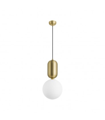 LÁMPARA COLGANTE GLOBO ORO MATE SMALL IP20 220V NO INCLUYE AMPOLLETA (E14) ∅200 X 425 MM