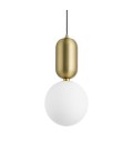 LÁMPARA COLGANTE GLOBO ORO MATE SMALL IP20 220V NO INCLUYE AMPOLLETA (E14) ∅200 X 425 MM