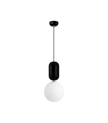 LÁMPARA COLGANTE GLOBO NEGRO MATE SMALL IP20 220V NO INCLUYE AMPOLLETA (E14) ∅200 X 425 MM