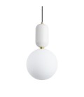 LÁMPARA COLGANTE GLOBO BLANCO MATE IP20 220V NO INCLUYE AMPOLLETA (E14) ∅250 X 515 MM