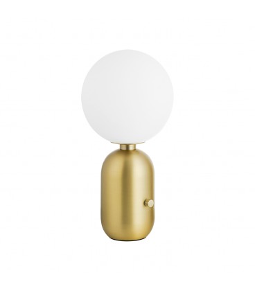 LÁMPARA DE MESA GLOBO ORO MATE SMALL IP20 220V NO INCLUYE AMPOLLETA (E14) ∅200 X 395 MM