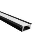 PERFIL RECTANGULAR LED STUDIO EMBUTIDO NEGRO IP20 22X6X2000MM