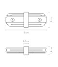 Conector Riel Tipo I Blanco Hh-2gd-i