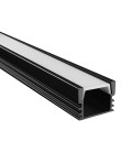 PERFIL RECTANGULAR LED STUDIO SOBREPUESTO NEGRO IP20 / 2000X12MM