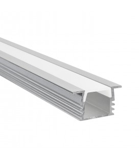 PERFIL RECTANGULAR EMBUTIDO ALUMINIO IP20 2 METROS LINEALES