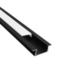 PERFIL RECTANGULAR LED STUDIO EMBUTIDO NEGRO IP20 22X6X2000MM