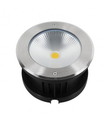 EMBUTIDO A PISO REDONDO 15W LED INTEGRADO 3000K AC220V VIDRIO TRANSPARENTE IP67 TAMAÑO ø150 X H120MM