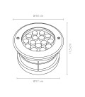 Foco Embutido a Piso 15w Led Integrado 3000k