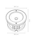 EMBUTIDO A PISO REDONDO 15W LED INTEGRADO 3000K AC220V VIDRIO TRANSPARENTE IP67 TAMAÑO ø150 X H120MM