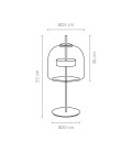 LÁMPARA DE MESA GLASS 12W 3000K ORO ARENA + AHUMADO 220V Ф260