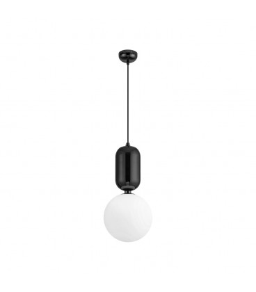 LÁMPARA COLGANTE GLOBO NEGRO SMALL IP20 220V NO INCLUYE AMPOLLETA ∅200*H425