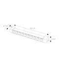 FOCO RIEL LED STUDIO MONOFÁSICO PUNTOS SMALL 20W LUZ CALIDA - CUERPO NEGRO