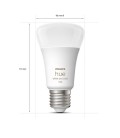 KIT 2 AMPOLLETAS INTELIGENTES E27 PHILIPS HUE 9W LUZ CÁLIDA A LUZ FRÍA + BRIGDE